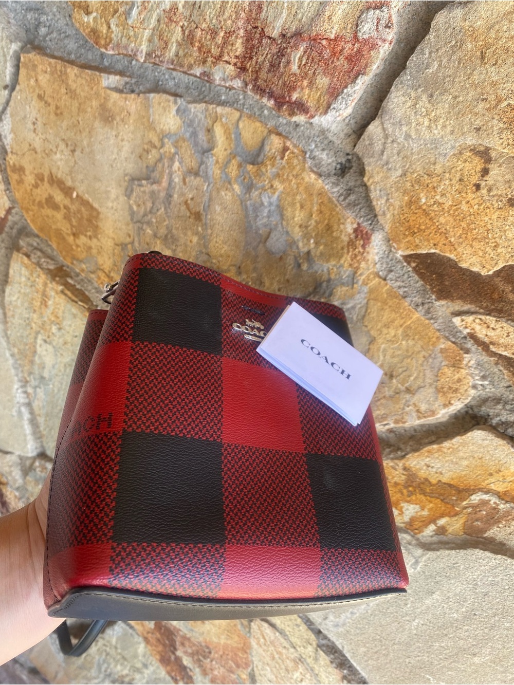 COACH Town Plaid Bucket bag - NWOT - Picture 10 of 13
